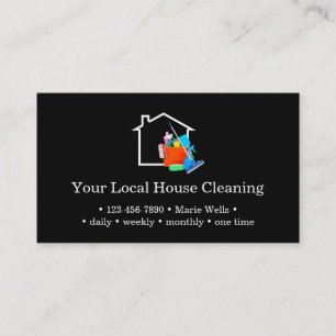 Carte De Visite Service local de nettoyage des maisons Nouveaux Ca
