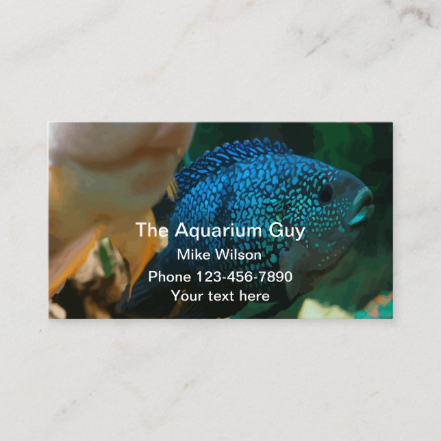 Carte De Visite Service marin Jack Dempsey d'aquarium (Devant)