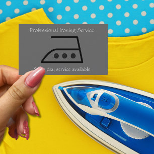 Carte De Visite Service minimaliste de repassage professionnel Gra