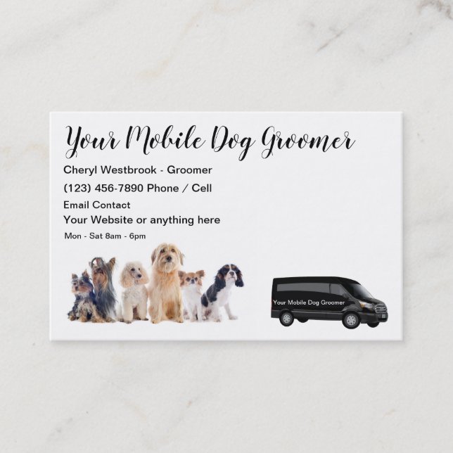 Carte De Visite Service mobile Classy Chig Grooming (Devant)