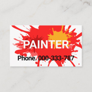Carte De Visite Service Peinture Splatter
