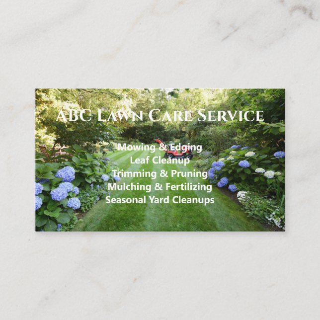 Carte De Visite Service Premium Lawnpro (Devant)