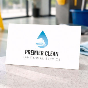 Carte De Visite Service professionnel de nettoyage d'entretien mén