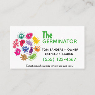 Carte De Visite Service professionnel de nettoyage des risques bio