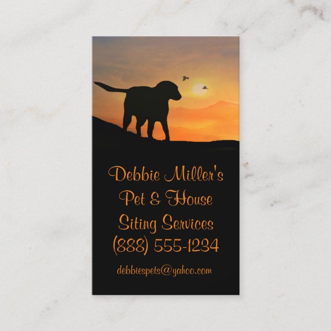 Carte De Visite Service professionnel de salon pour animaux de com (Devant)
