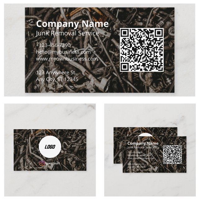 Carte De Visite Service professionnel de suppression de junk (Professional Junk Removal Service Business Card
)