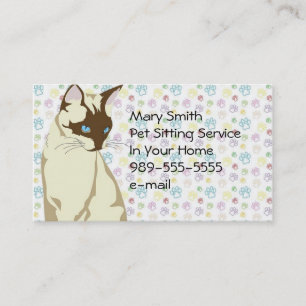 Carte De Visite Service se reposant d'animal familier