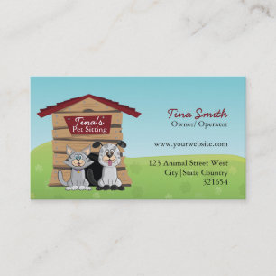 Carte De Visite service se reposant d'animal familier