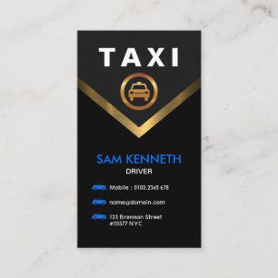 Carte De Visite Service spécial de taxi V-Coller Gold