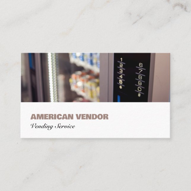 Carte De Visite Service Vending Service QR Code Fournisseur Snack  (Devant)