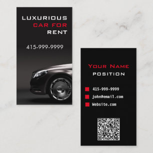 Carte De Visite Service Voiture Classique Ou Code QR Uber Driver