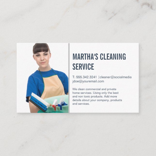 Carte De Visite Services à la maison | Fournitures de nettoyage mé (Devant)