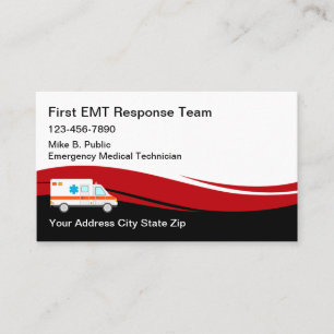 Carte De Visite Services ambulanciers EMT Médicales