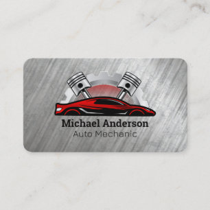 Carte De Visite Services Auto Entretien de Voiture Mécanicien