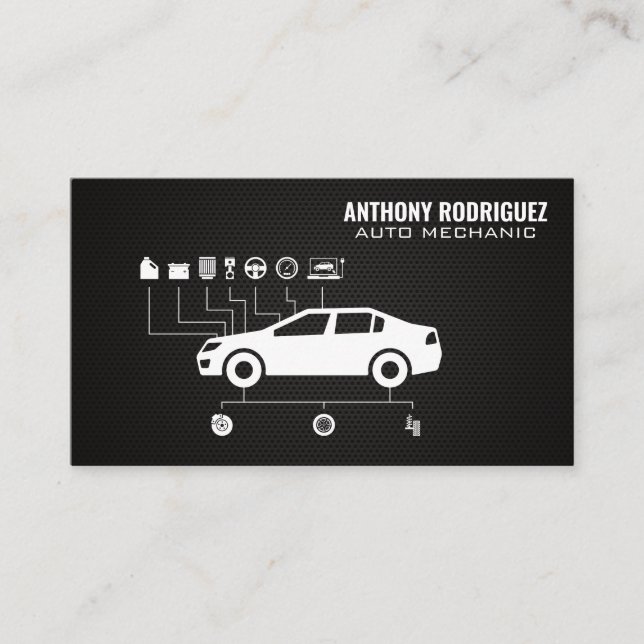 Carte De Visite Services Auto | Schéma (Devant)