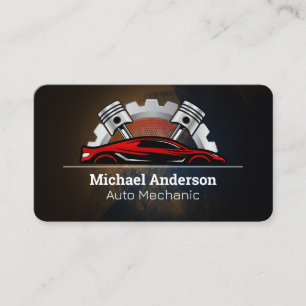 Carte De Visite Services Auto Technicien Voiture de Sport