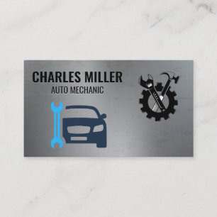 Carte De Visite Services automobiles Clé Mécanicien