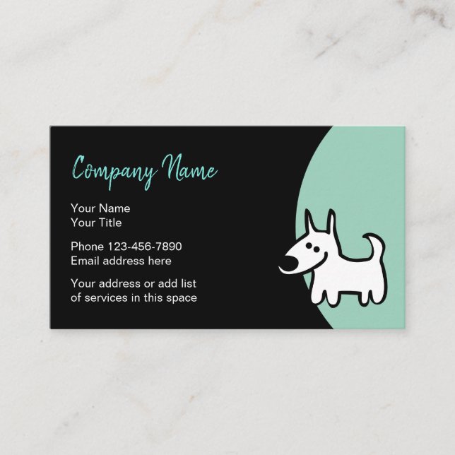 Carte De Visite Services aux animaux de compagnie Design élégant (Devant)