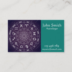 Carte De Visite Services aux entreprises d'astrologie d'astrologue