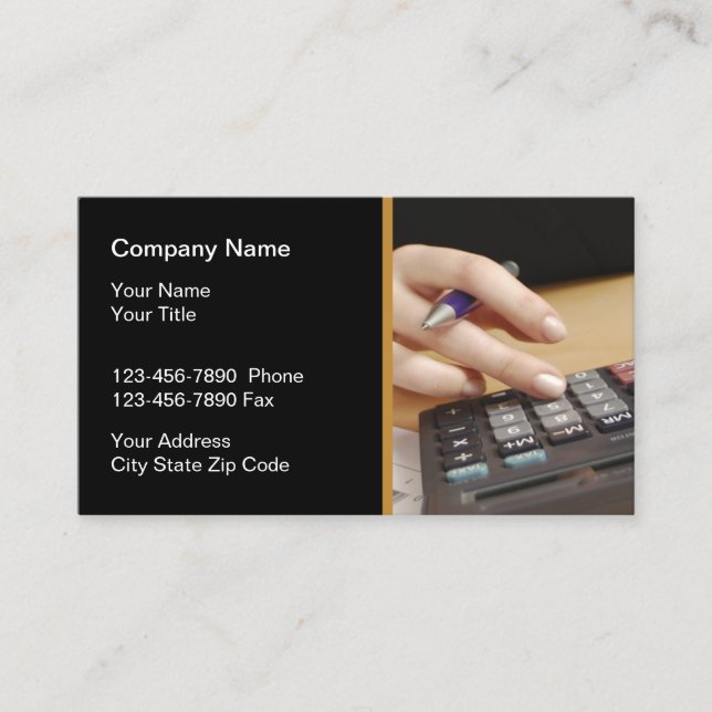 Carte De Visite Services aux entreprises de comptable (Devant)