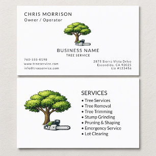 Carte De Visite Services Black Tree Minimal