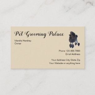 Carte De Visite Services chics de toilettage d'animal familier