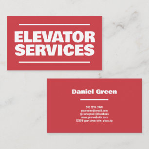 Carte De Visite Services d'ascenseur