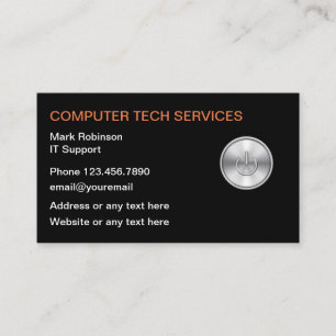 Carte De Visite Services d'assistance informatique avec logo