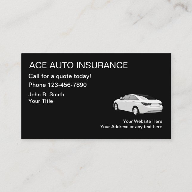 Carte De Visite Services d'assurance auto (Devant)