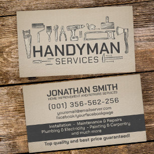 Carte De Visite Services de bricolage et de réparation à domicile