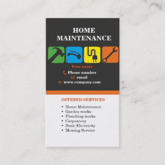 Carte De Visite Services de bricoleur, entretien à la maison