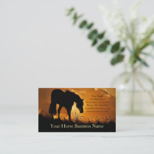 Carte De Visite Services de cheval ou vétérinaire équin