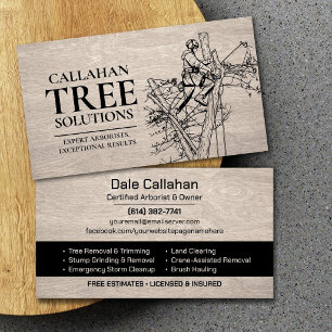 Carte De Visite Services de chirurgien arboricole arboriste profes