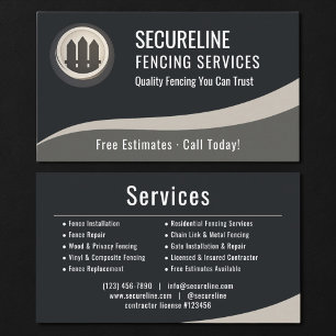 Carte De Visite Services de clôture