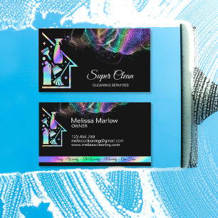 Carte De Visite Services de concierge holographique de nettoyage p