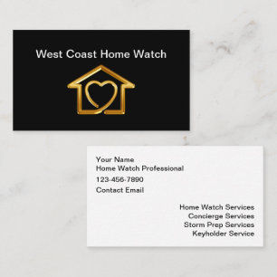 Carte De Visite Services de conciergerie et d'accueil classiques