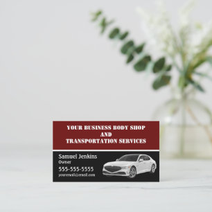Carte De Visite Services de conduite en Bourgogne et Noire
