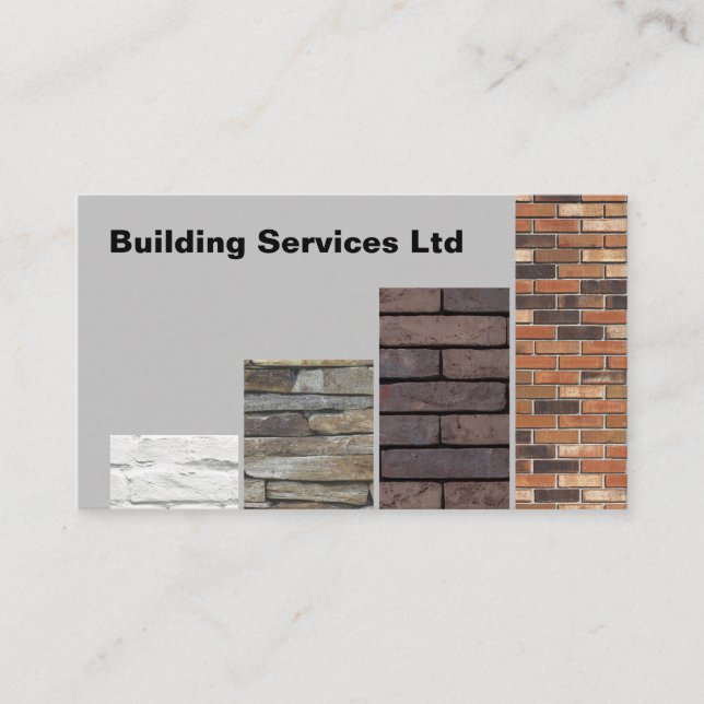 Carte De Visite Services de construction de briques avec Arrière - (Devant)