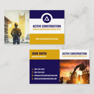 Carte De Visite Services de construction, entrepreneur, constructe