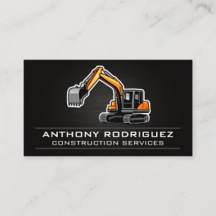 Carte De Visite Services de construction   Opérateur de machines l