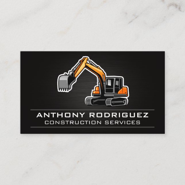 Carte De Visite Services de construction | Opérateur de machines l (Devant)