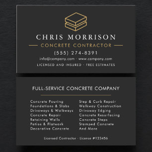 Carte De Visite Services de contracteur en béton