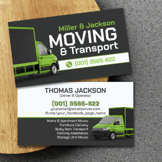 Carte De Visite Services de déménagement professionnels - Réinstal