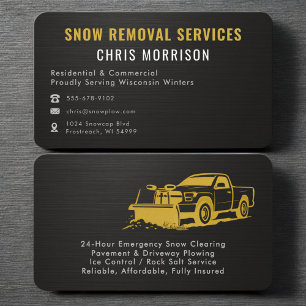 Carte De Visite Services de déneigement Professionnel