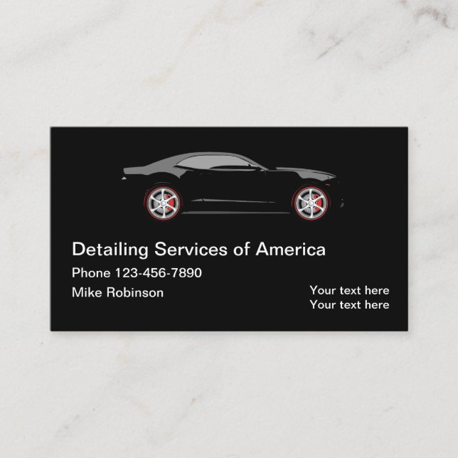 Carte De Visite Services de détail automobile Moderne et élégant (Devant)