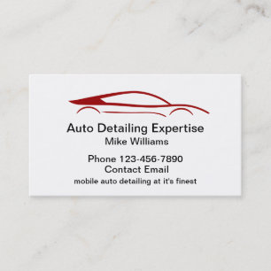 Carte De Visite Services de détail de voiture mobile automobile 