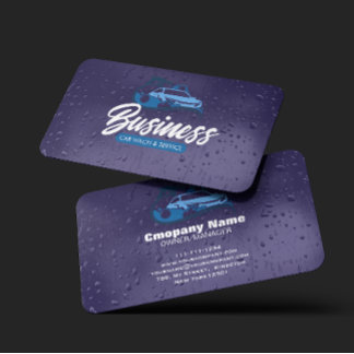 Carte De Visite Services de detailing automobile Lavage de voiture