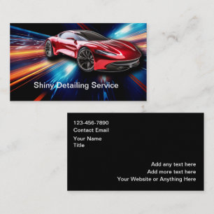 Carte De Visite Services de detailing automobile les plus cool