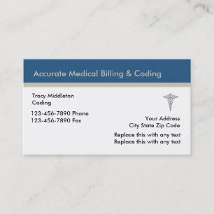 Carte De Visite Services de facturation et de codage médicaux
