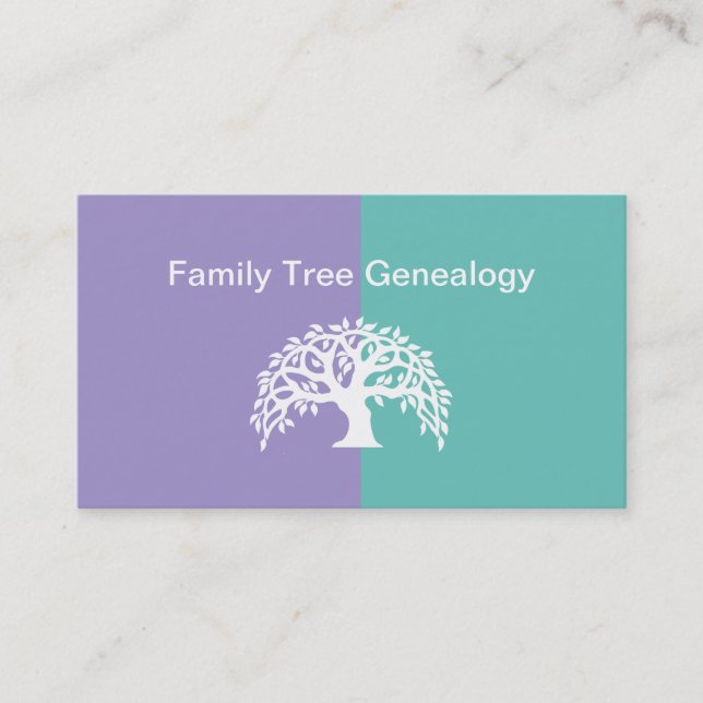 Carte De Visite Services de généalogie familiale branchés (Devant)
